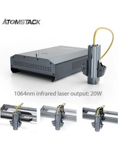ATOMSTACK MR20 20w module laser infrarouge 1064nm fibre gravure profonde tête marquage métal découpé plastique logo 100000h durée de vie